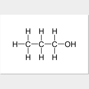 Propanol C3H7OH C3H8O Posters and Art